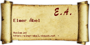 Elmer Ábel névjegykártya