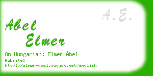 abel elmer business card